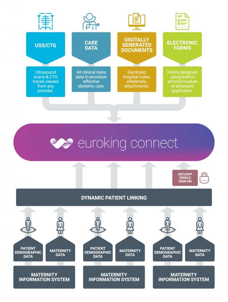euroking connect, shared maternity care records